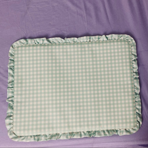 RARE Stoney Clover Lane Place Mat in Mint Chip Gingham - Picture 1 of 5